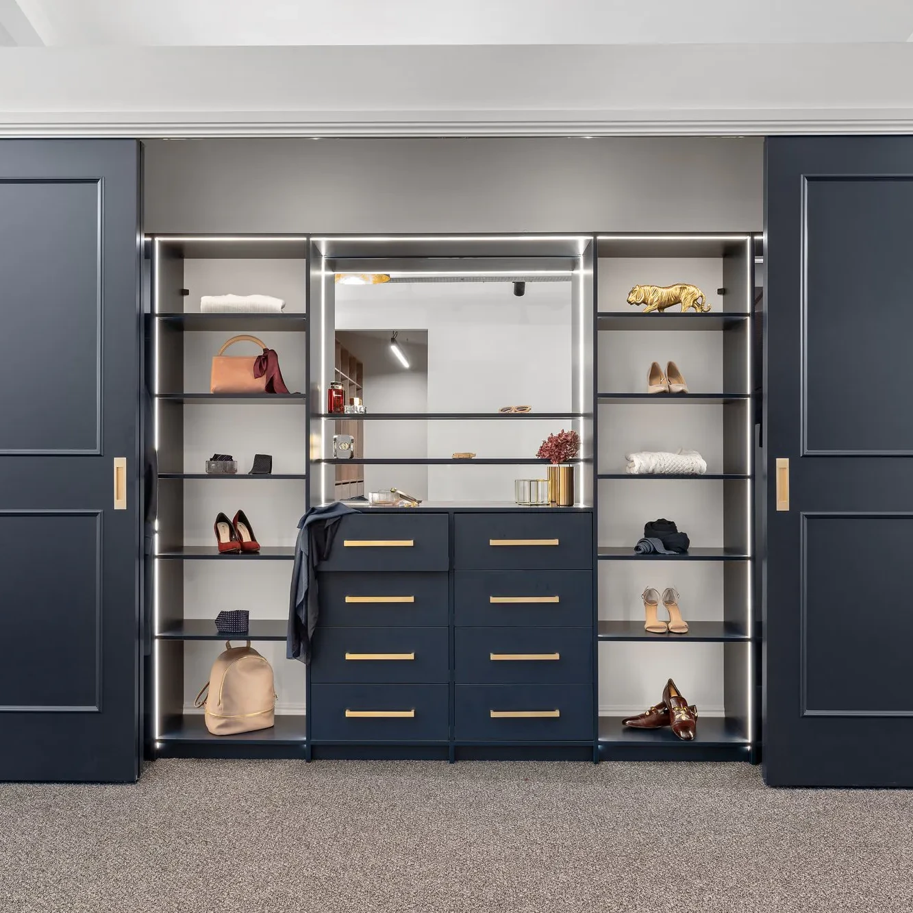 Large blue Villa wardrobe sliding doors